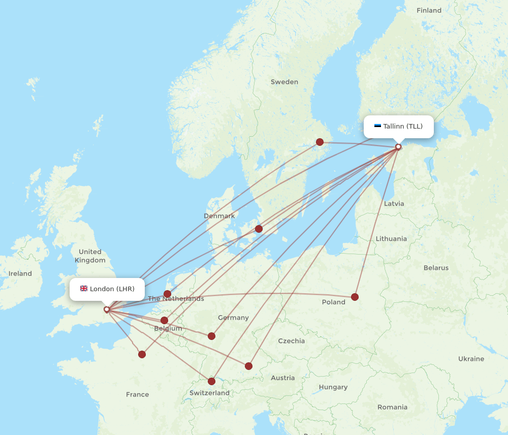 TLL-LHR flight routes