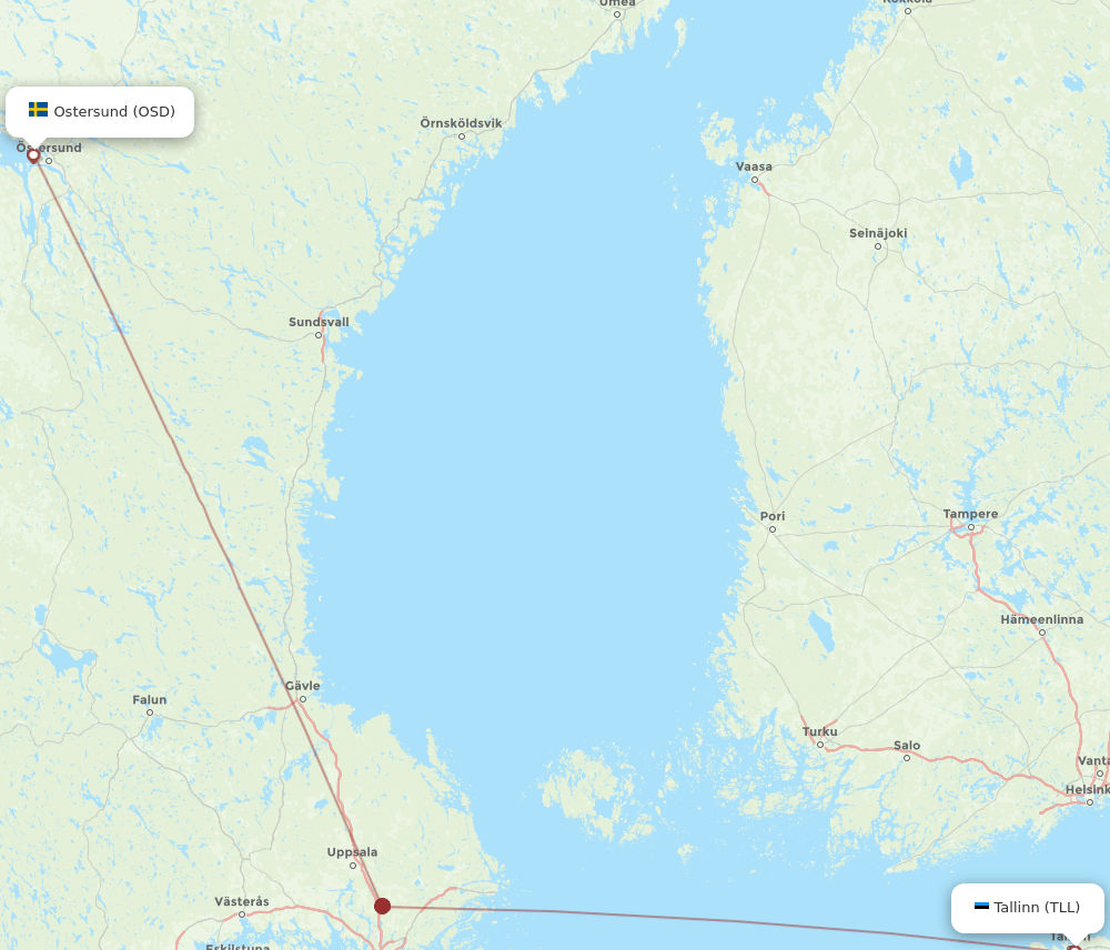 TLL-OSD flight routes