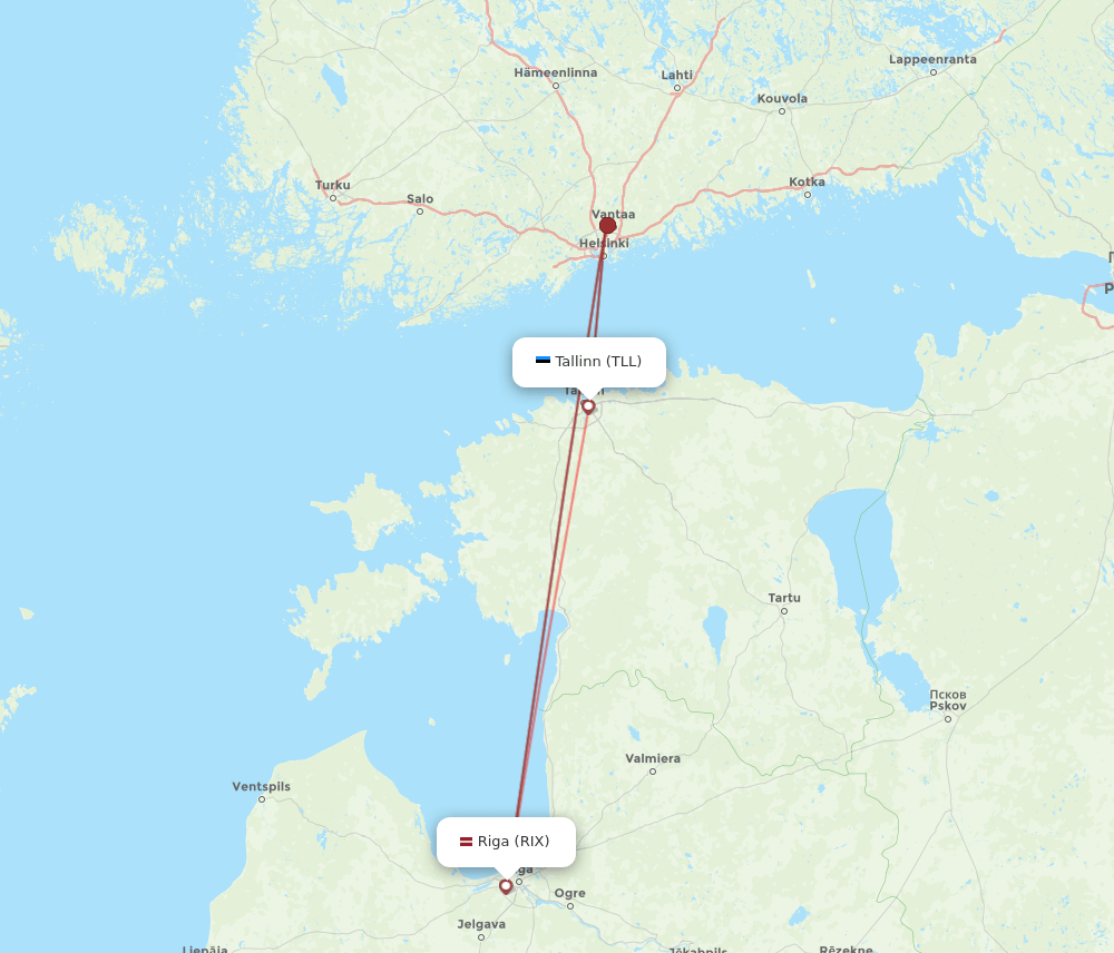 TLL-RIX flight routes