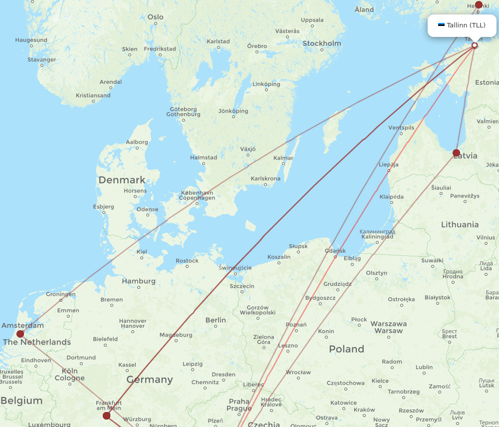TLL-SZG flight routes