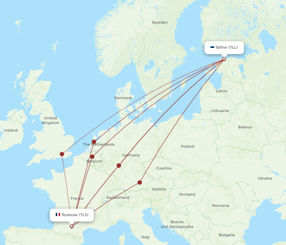 TLL-TLS flight routes