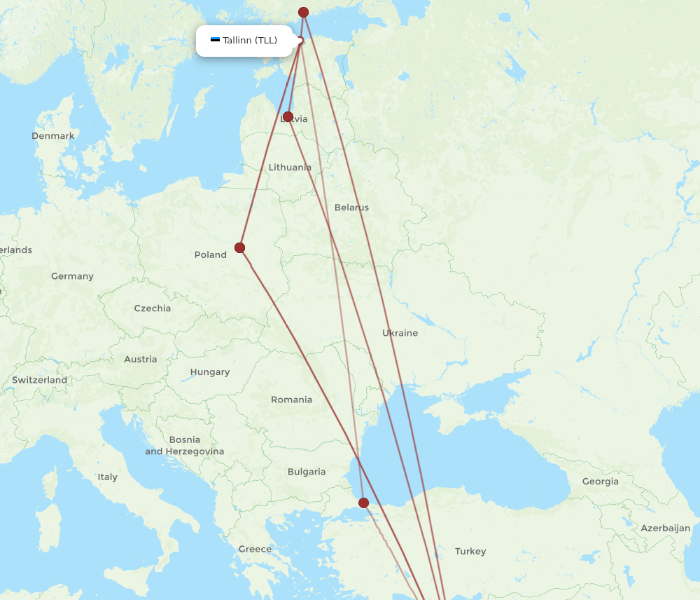 TLL-TLV flight routes