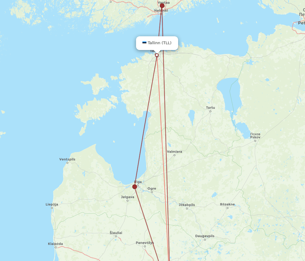 TLL-VNO flight routes