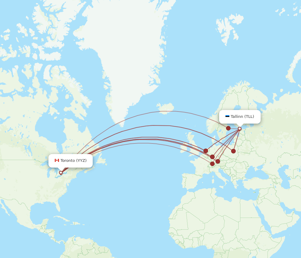 TLL-YYZ flight routes