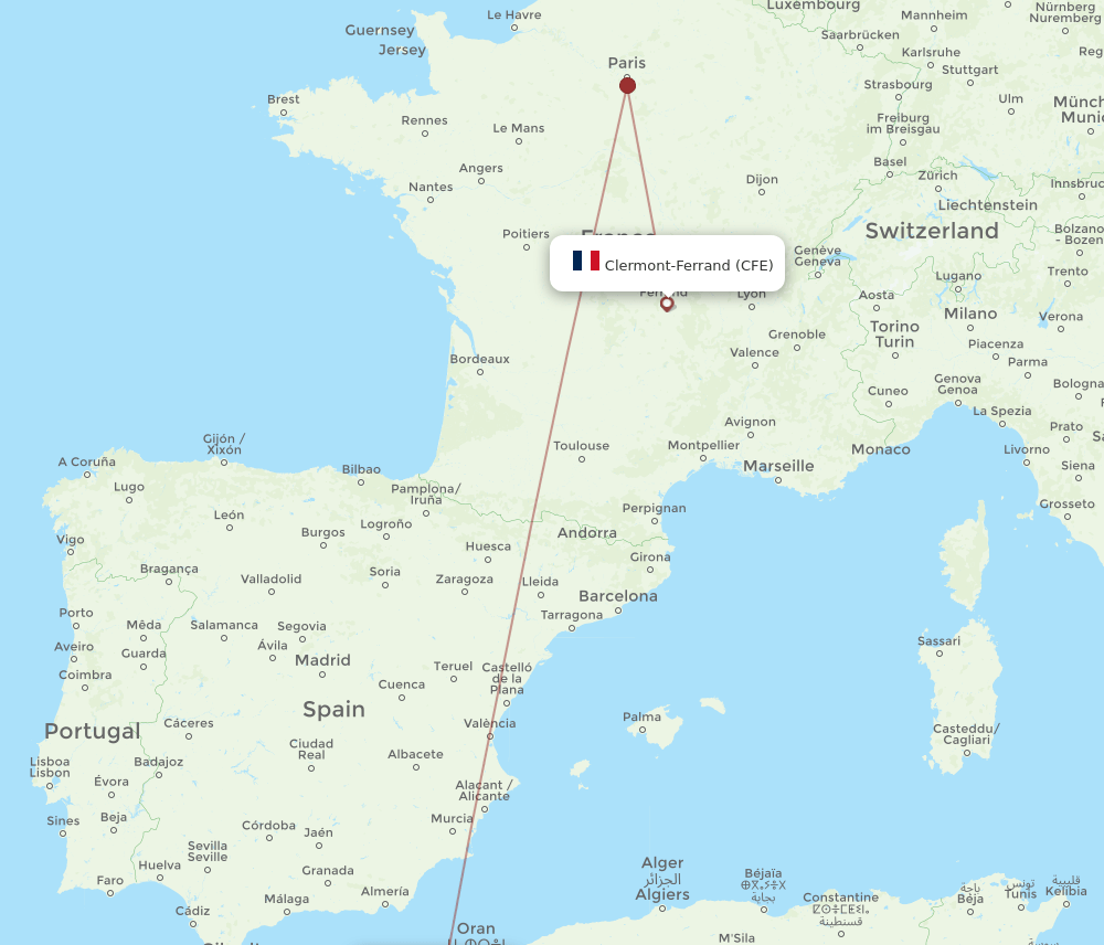 TLM-CFE flight routes
