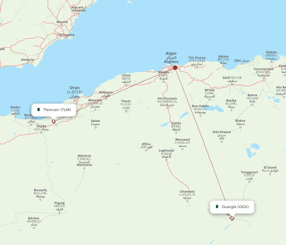 TLM-OGX flight routes