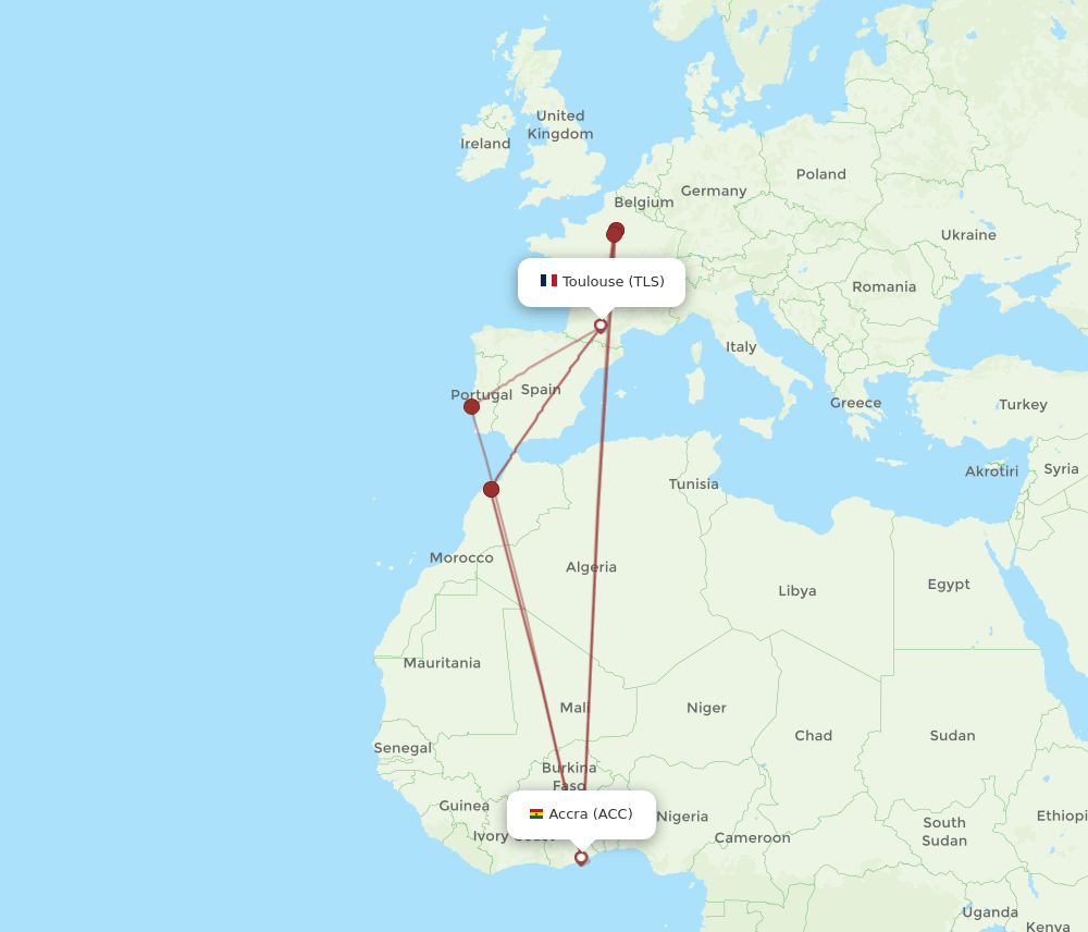 TLS-ACC flight routes