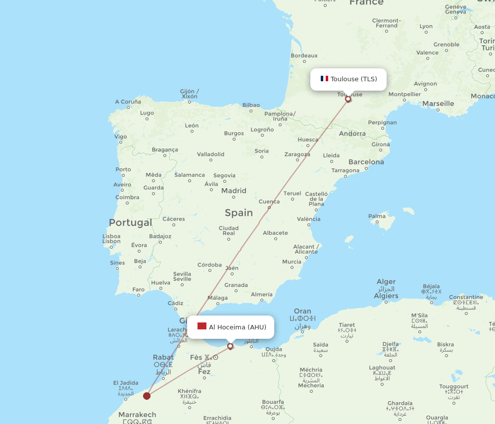TLS-AHU flight routes