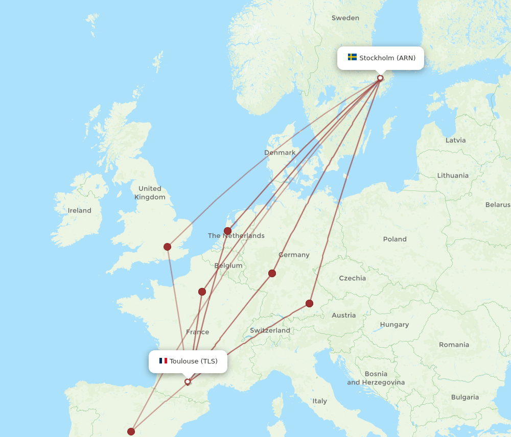 TLS-ARN flight routes