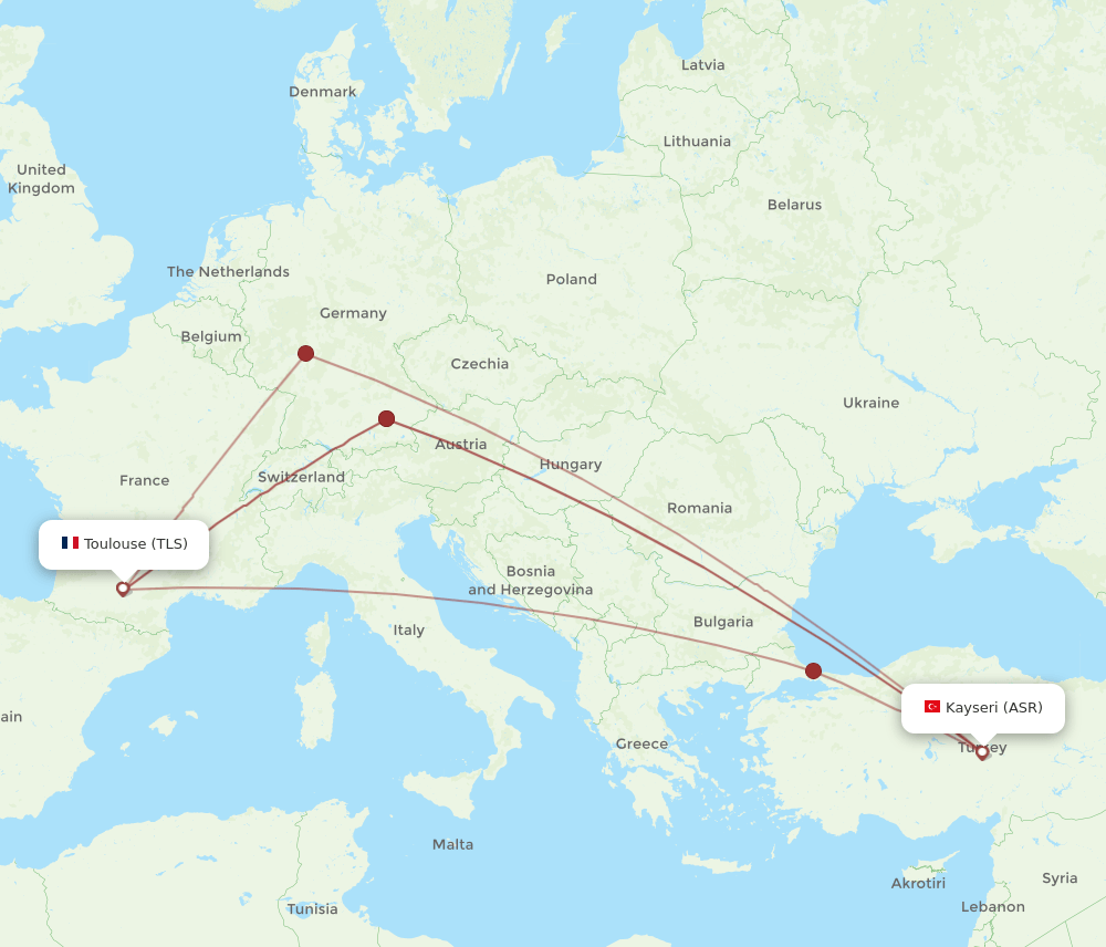 TLS-ASR flight routes