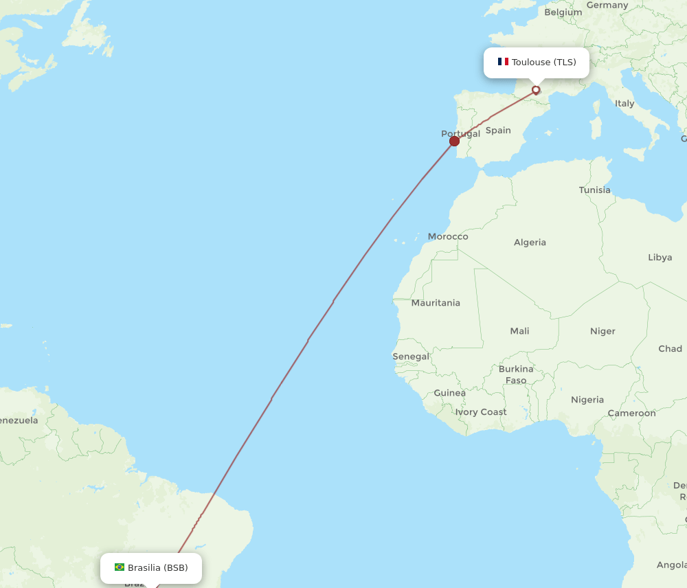 TLS-BSB flight routes