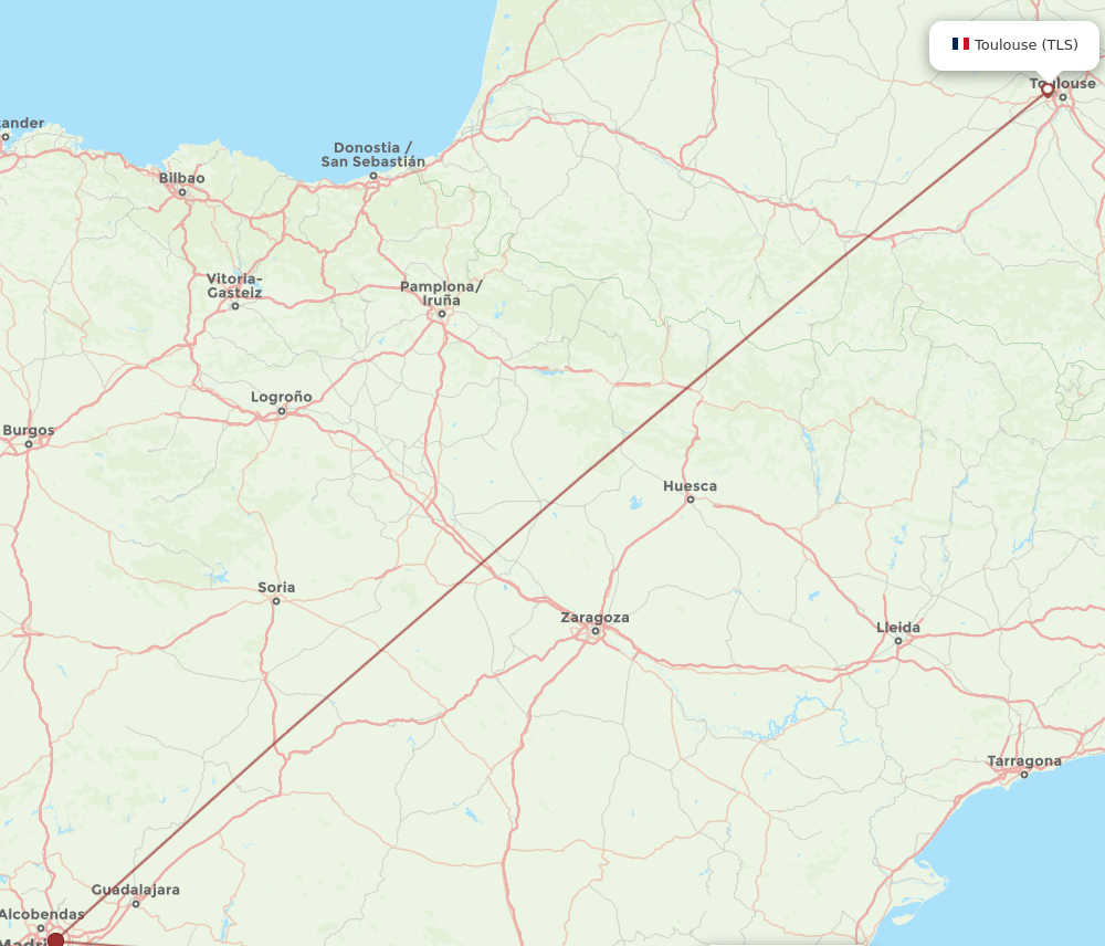 TLS-CDT flight routes