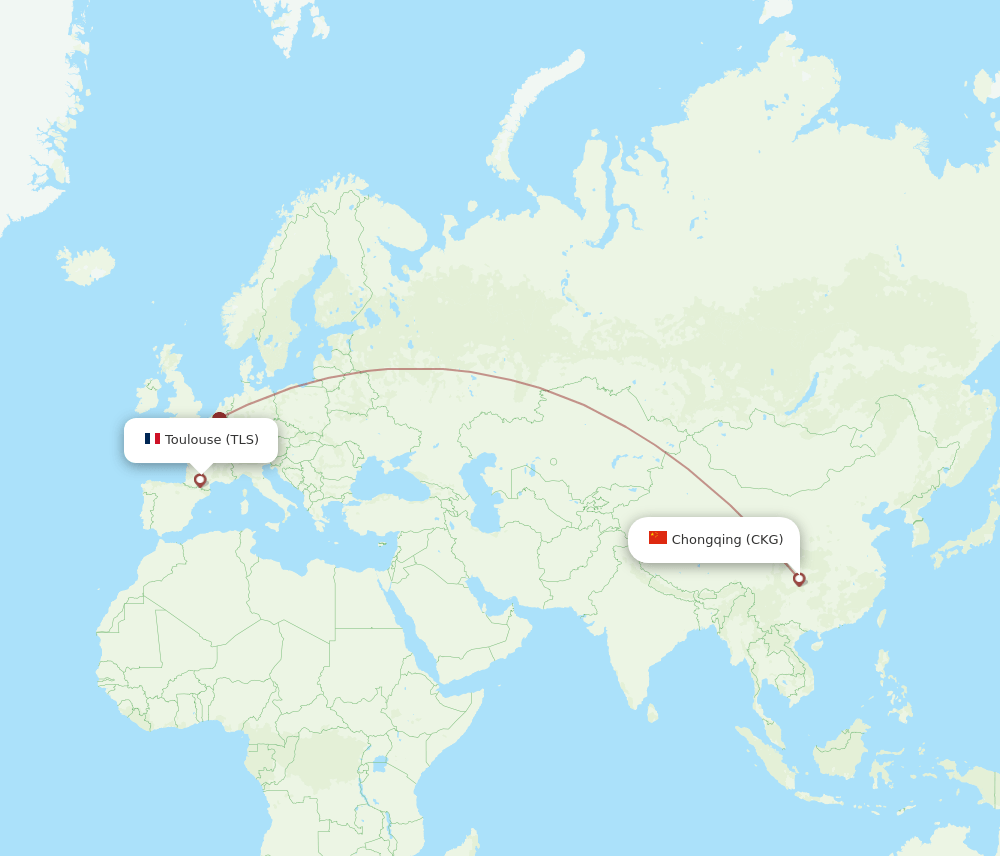 TLS-CKG flight routes