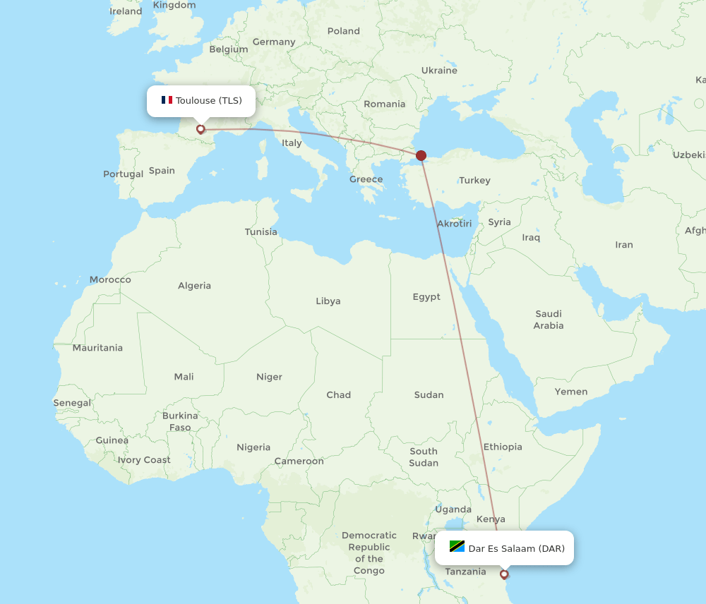 TLS-DAR flight routes