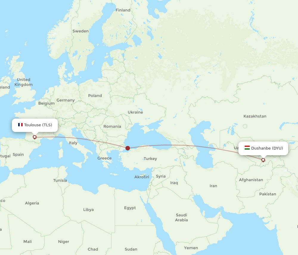 TLS-DYU flight routes