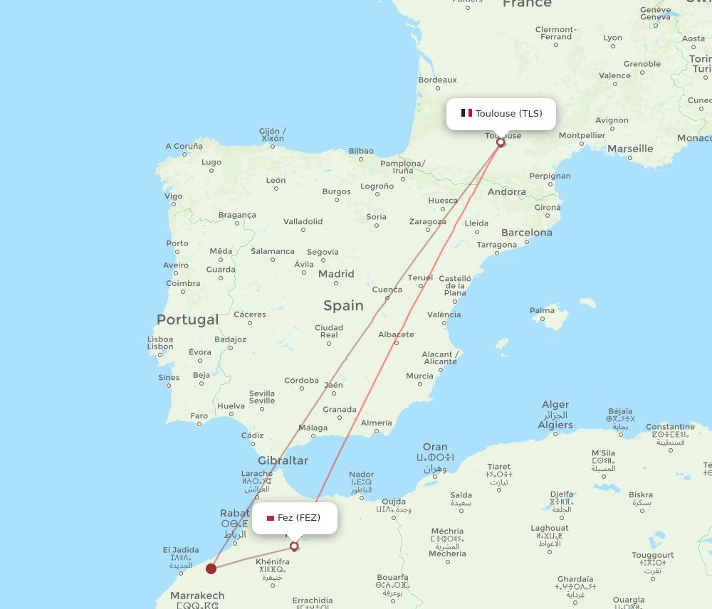 TLS-FEZ flight routes
