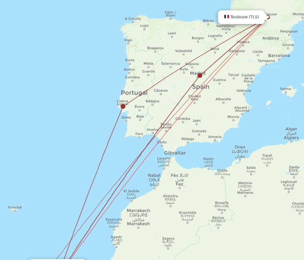 TLS-FUE flight routes