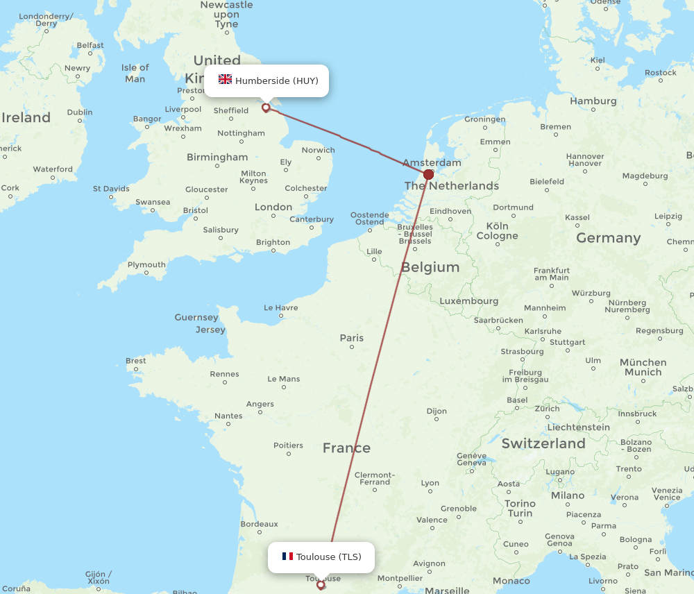 TLS-HUY flight routes