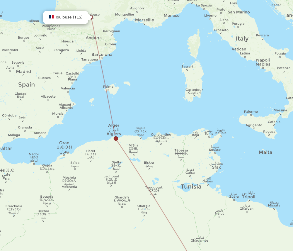 TLS-IAM flight routes