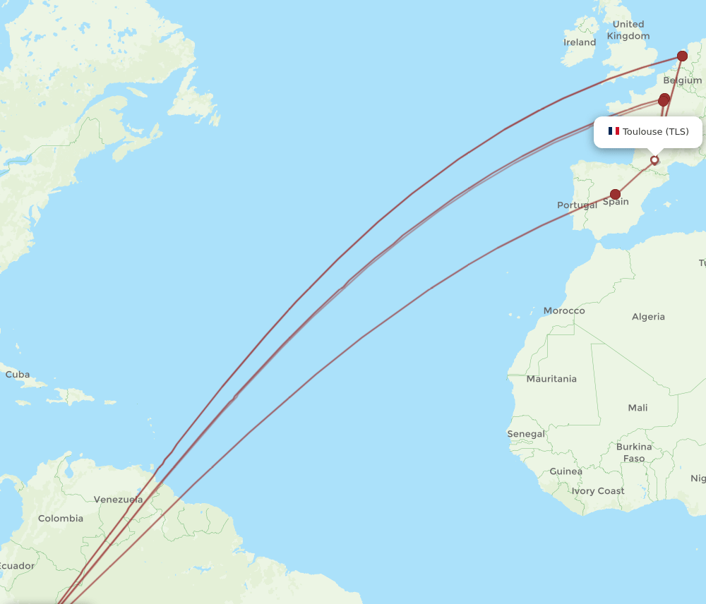 TLS-LIM flight routes