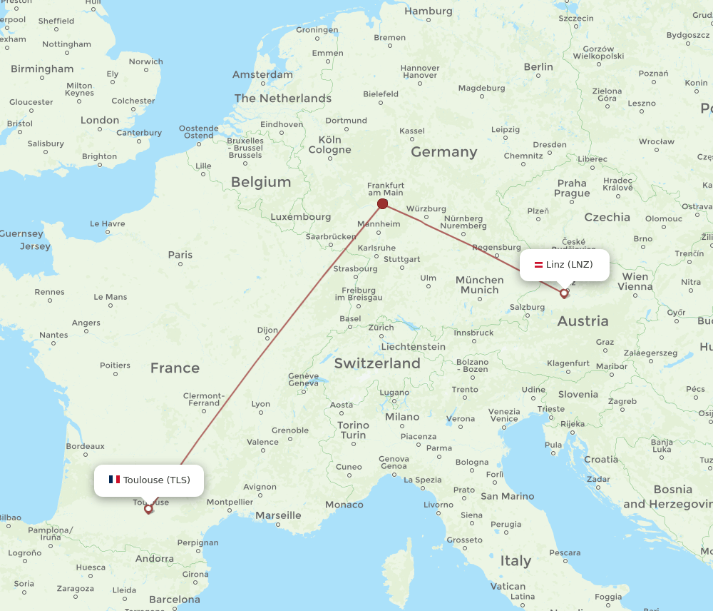 TLS-LNZ flight routes