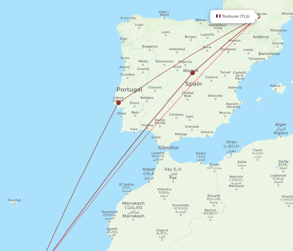 TLS-LPA flight routes