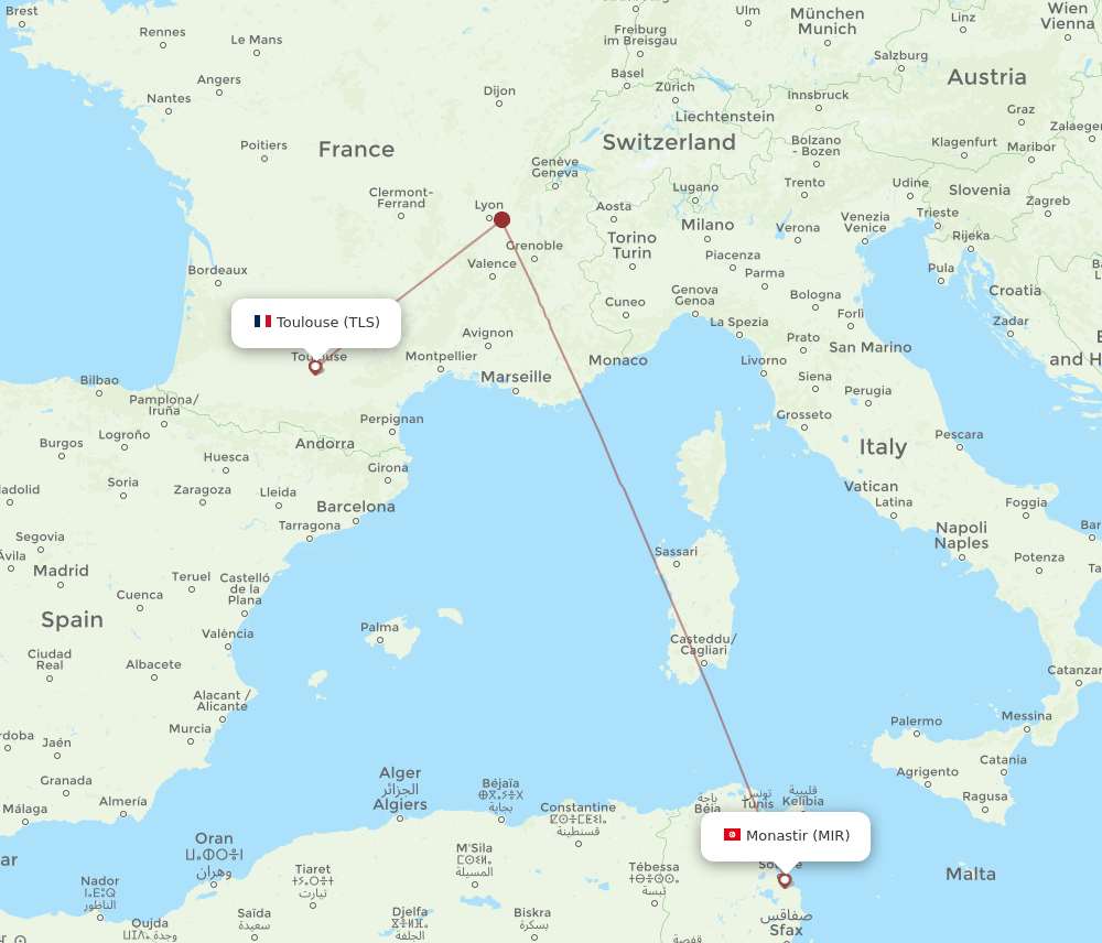TLS-MIR flight routes