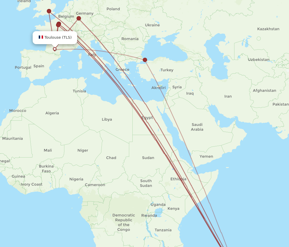 TLS-MRU flight routes