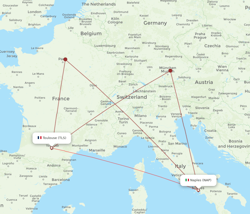 TLS-NAP flight routes