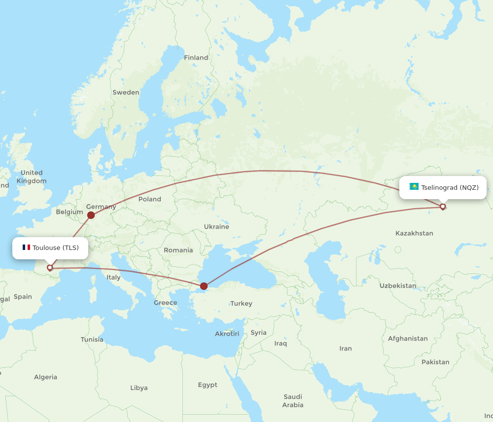 TLS-NQZ flight routes