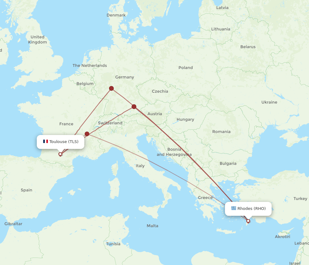 TLS-RHO flight routes