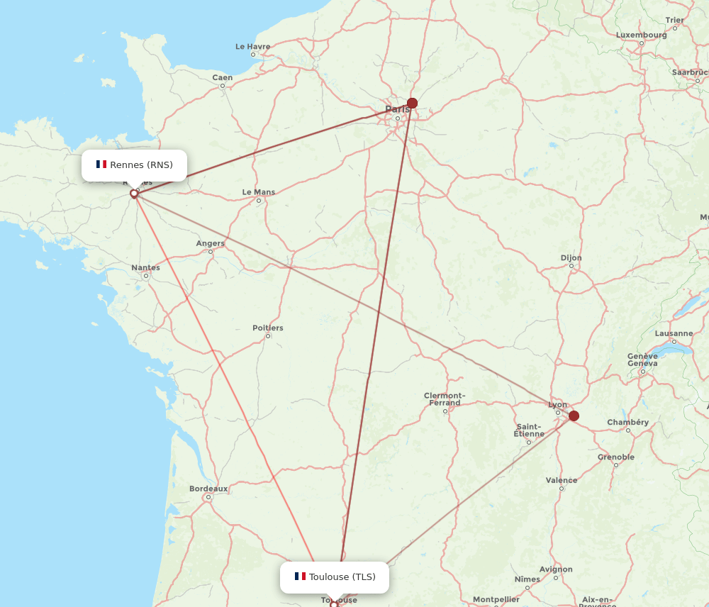 TLS-RNS flight routes