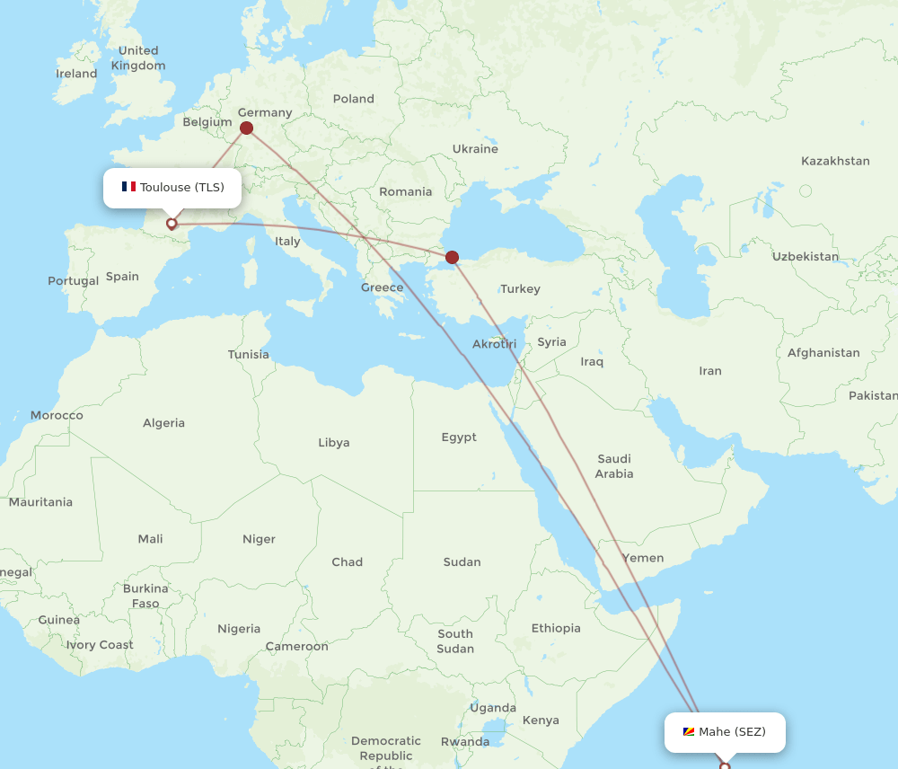 TLS-SEZ flight routes