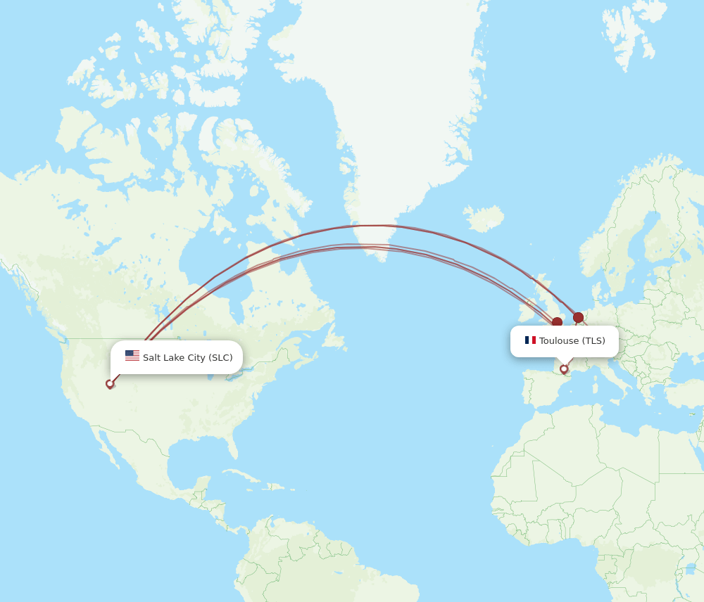 TLS-SLC flight routes