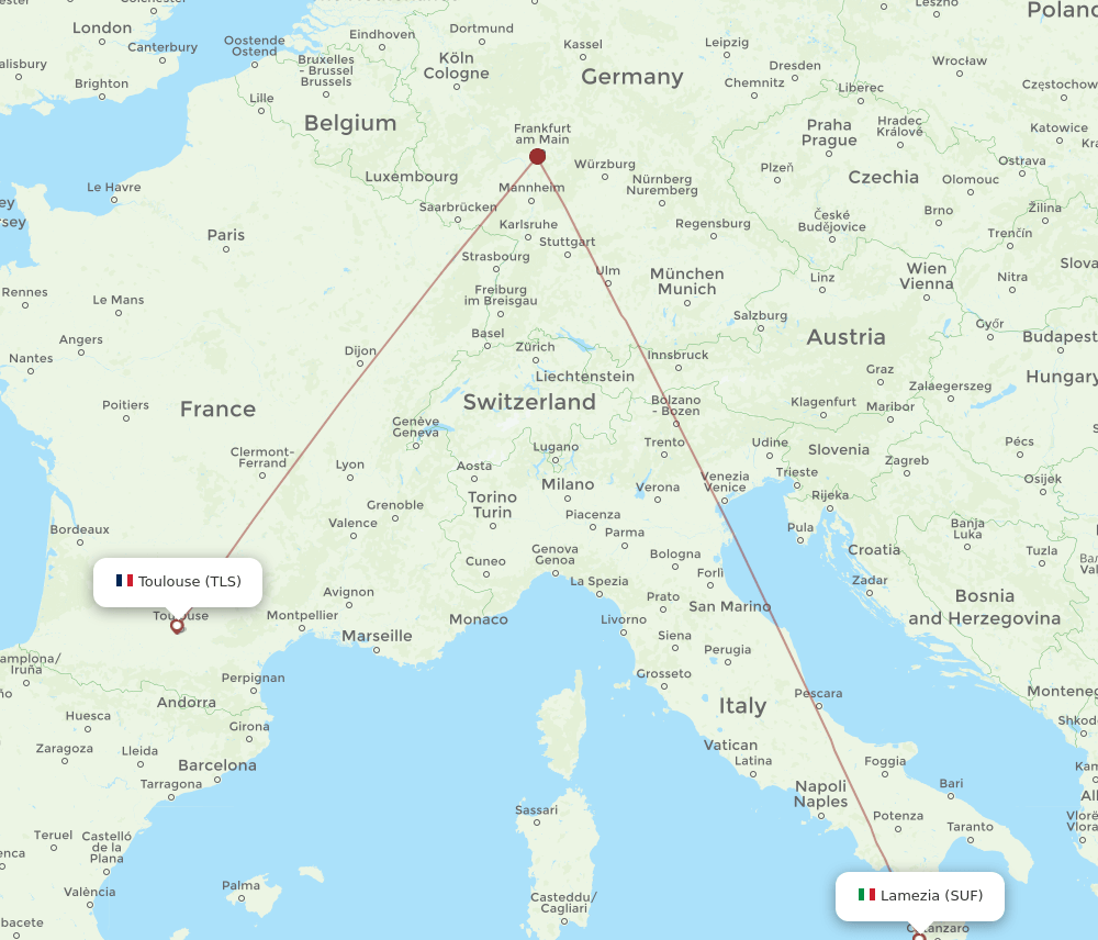TLS-SUF flight routes