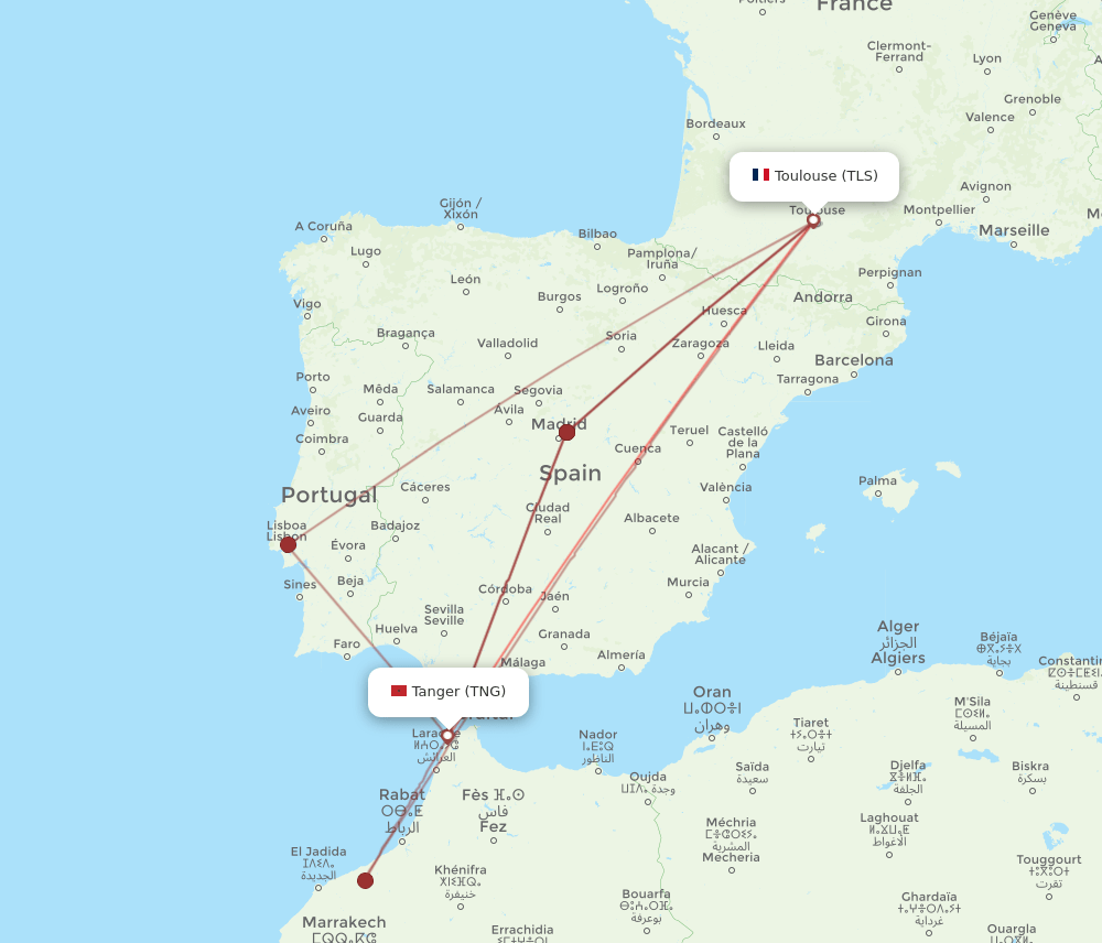 TLS-TNG flight routes