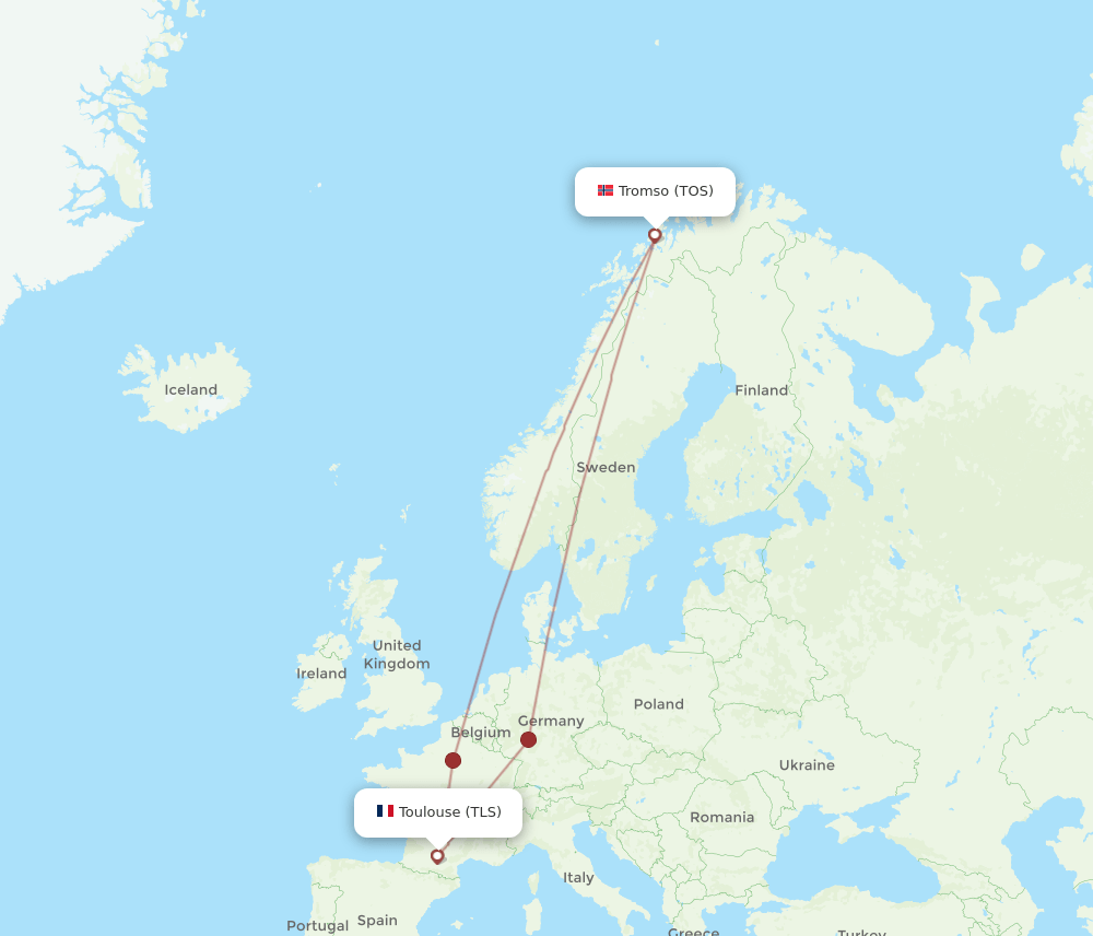 TLS-TOS flight routes