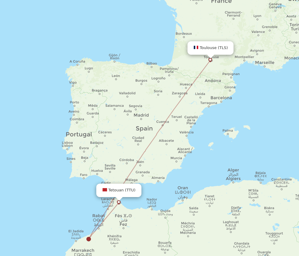TLS-TTU flight routes