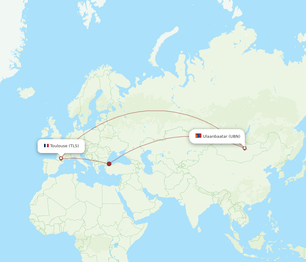 TLS-UBN flight routes