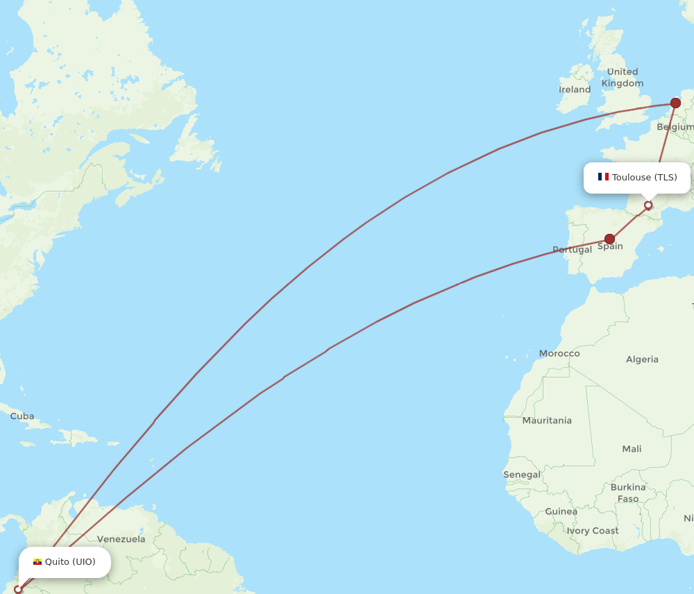 TLS-UIO flight routes