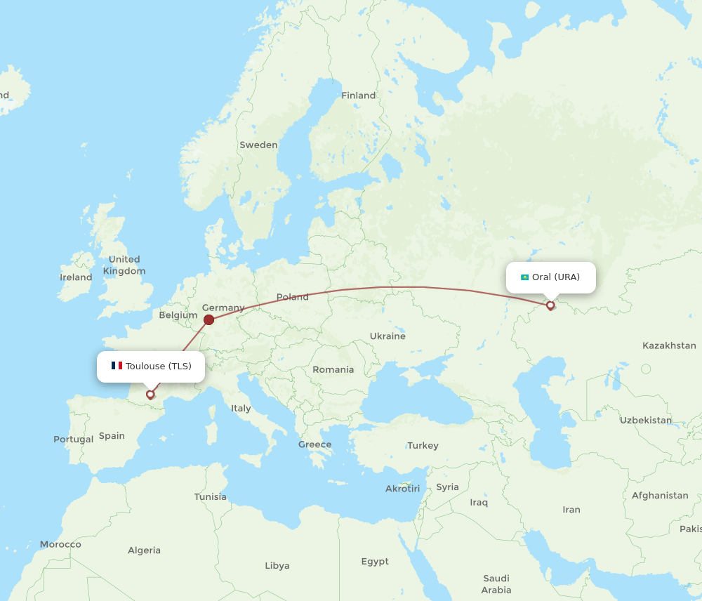 TLS-URA flight routes