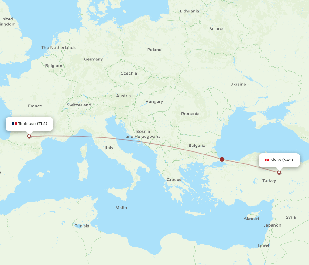 TLS-VAS flight routes