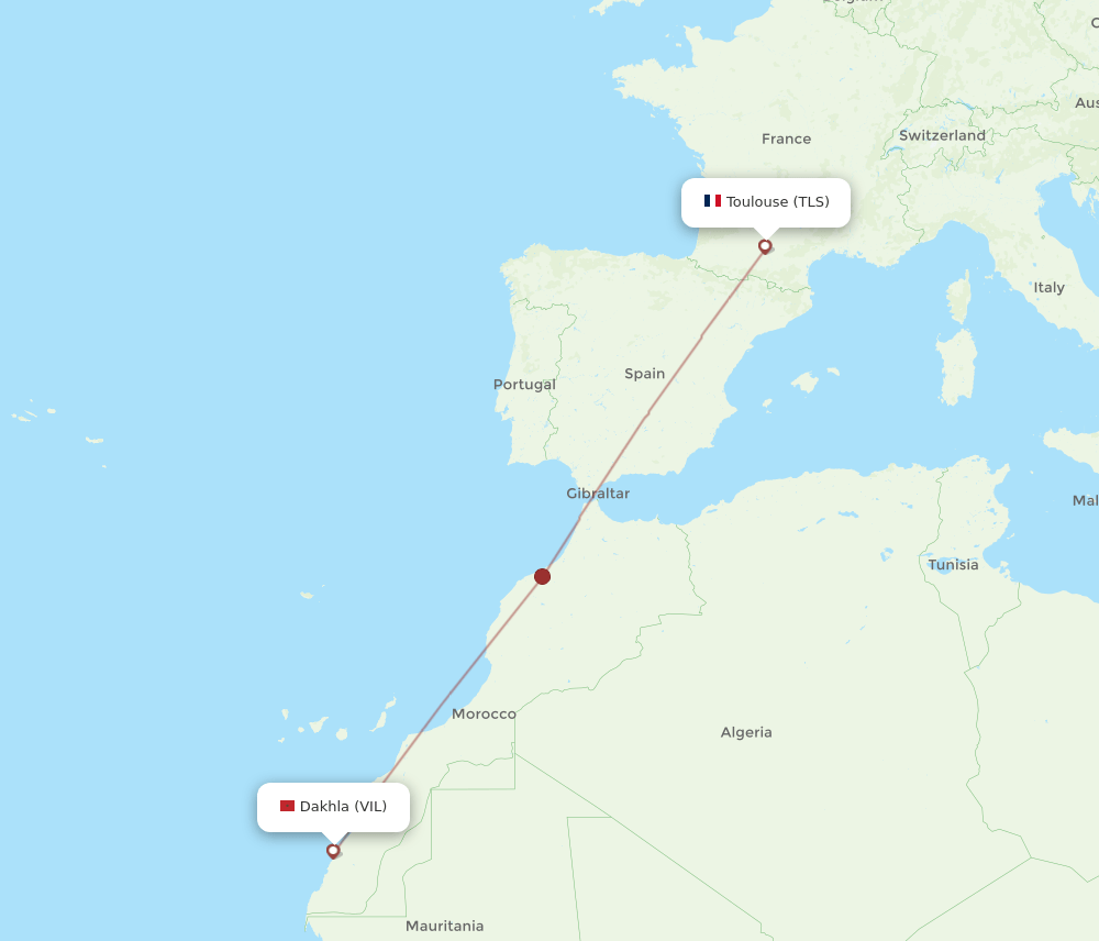 TLS-VIL flight routes