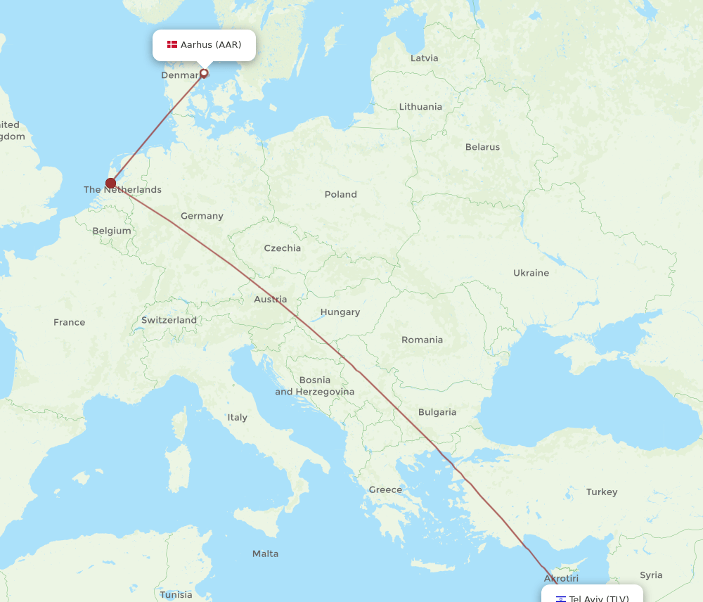 TLV-AAR flight routes