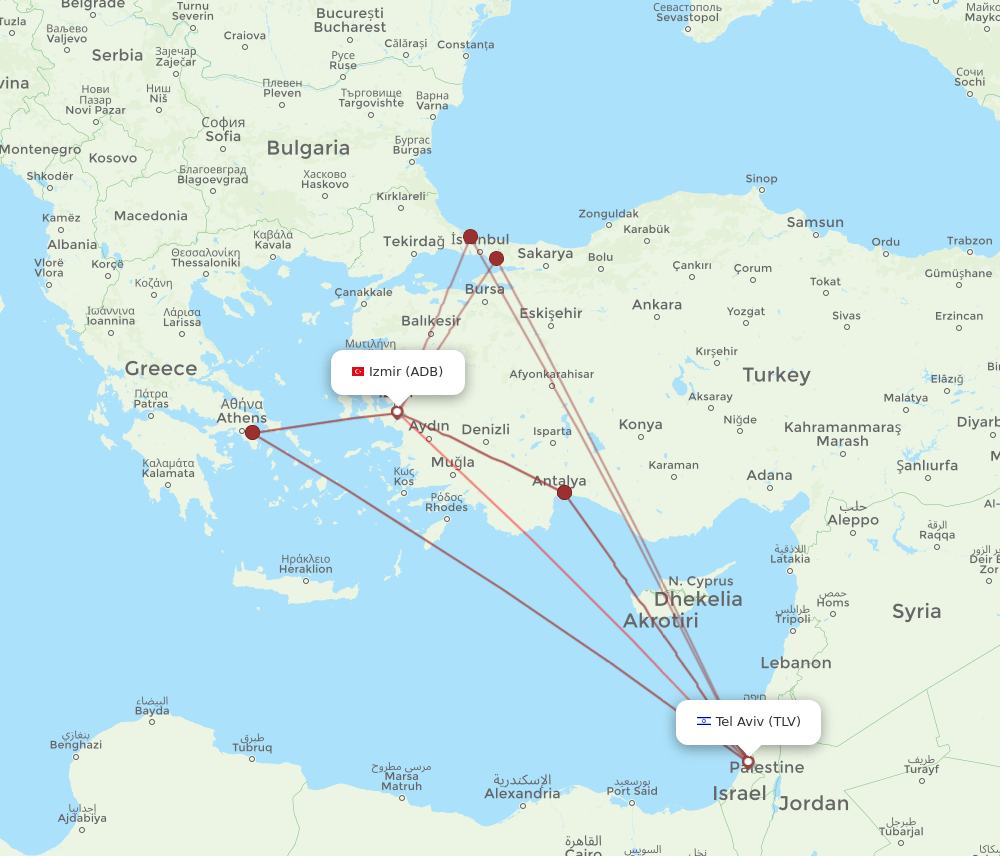 TLV-ADB flight routes