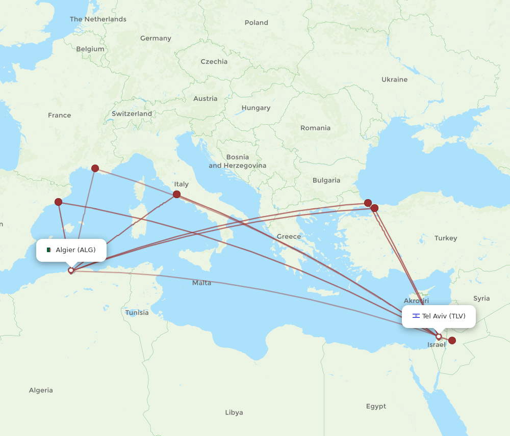 TLV-ALG flight routes