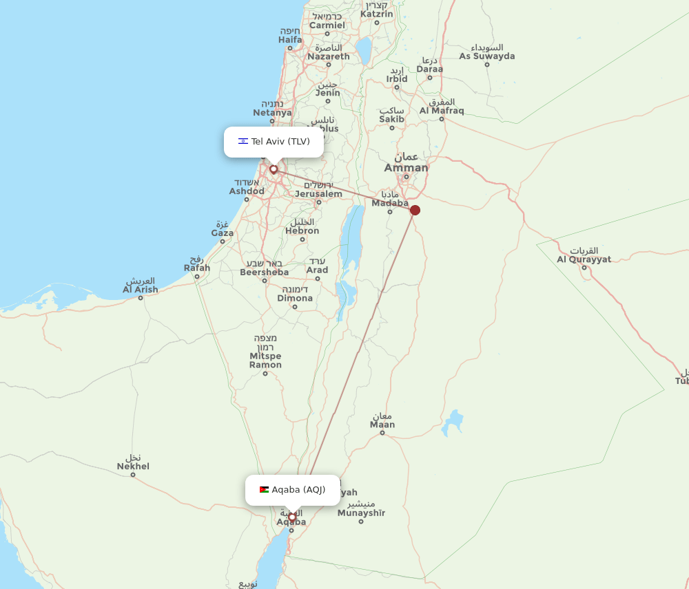 TLV-AQJ flight routes