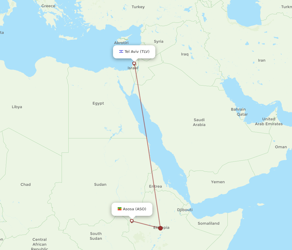 TLV-ASO flight routes
