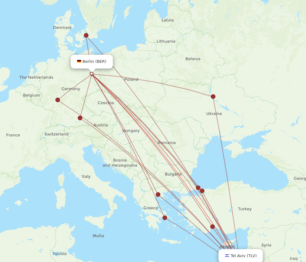 TLV-BER flight routes