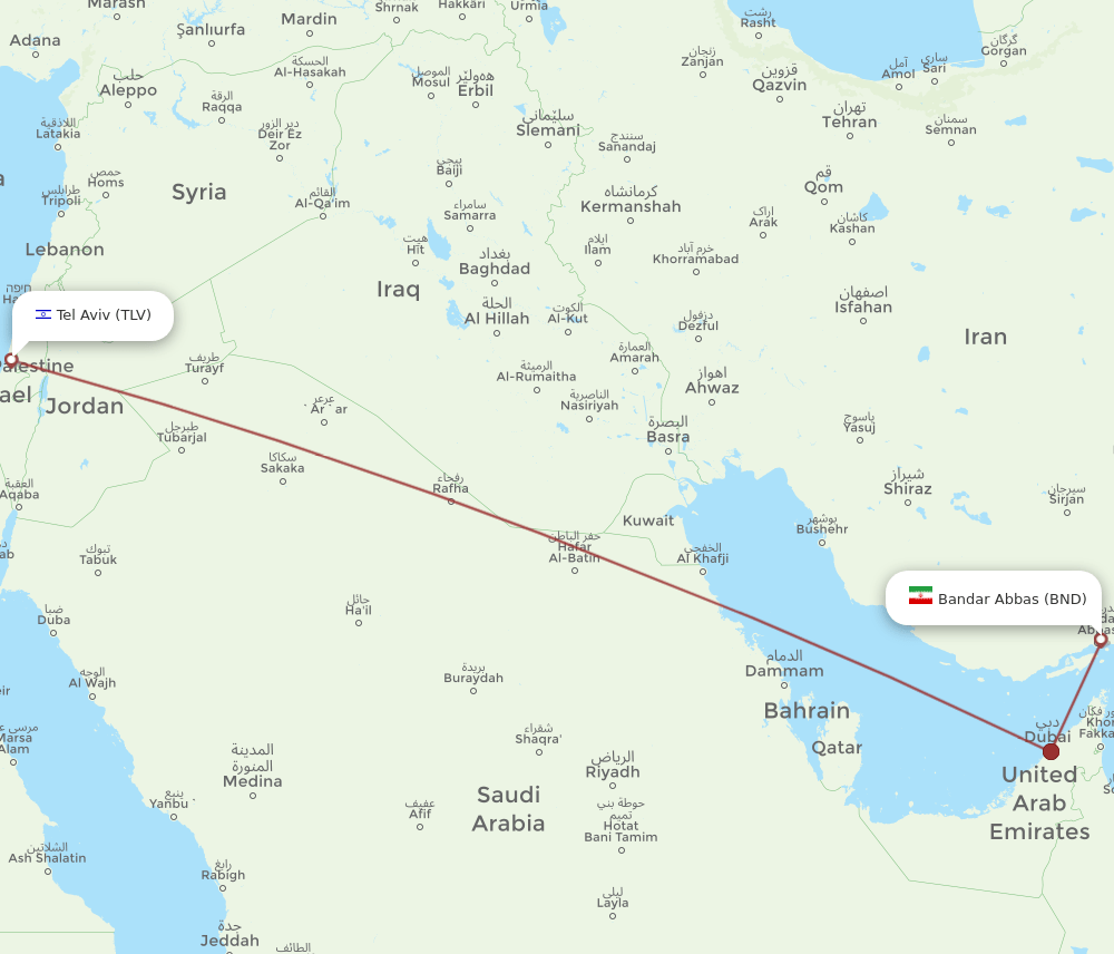TLV-BND flight routes